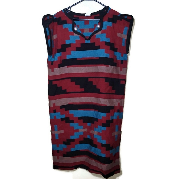 Navajo Spirit Red Rug Dress XL - Picture 1 of 8